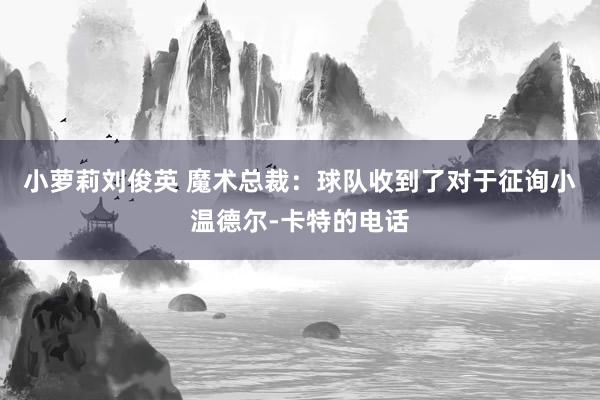 小萝莉刘俊英 魔术总裁：球队收到了对于征询小温德尔-卡特的电话