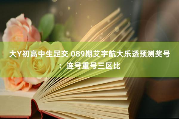 大Y初高中生足交 089期艾宇航大乐透预测奖号：连号重号三区比