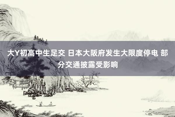 大Y初高中生足交 日本大阪府发生大限度停电 部分交通披露受影响