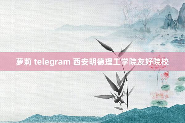 萝莉 telegram 西安明德理工学院友好院校