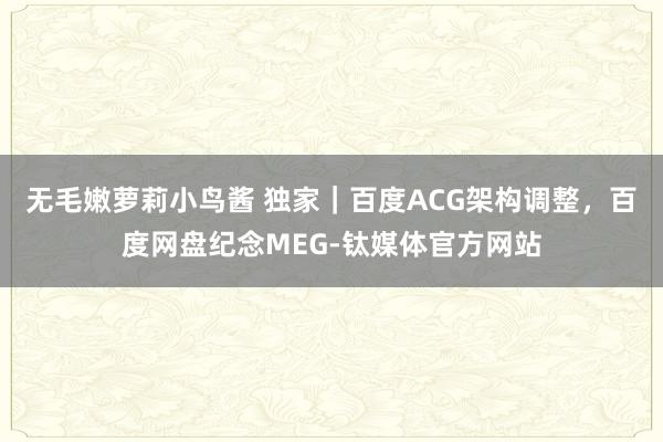 无毛嫩萝莉小鸟酱 独家｜百度ACG架构调整，百度网盘纪念MEG-钛媒体官方网站