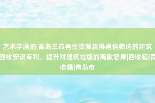 艺术学厕拍 青岛三益再生资源赢得通俗筛选的建筑垃圾回收安设专利，提升对建筑垃圾的离散恶果|回收箱|青岛市